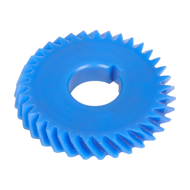 High precision plastic straight bevel gear showing injection molded tooth profile for mechanical systems